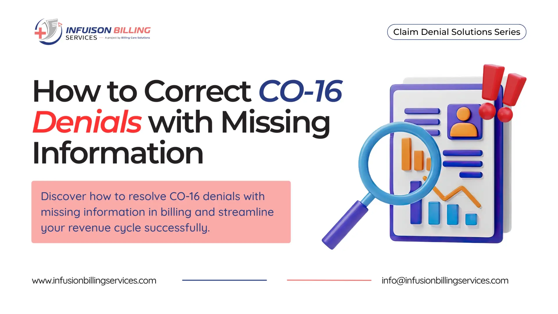 CO-16 Denials with Missing Information | Infusion Billing Services