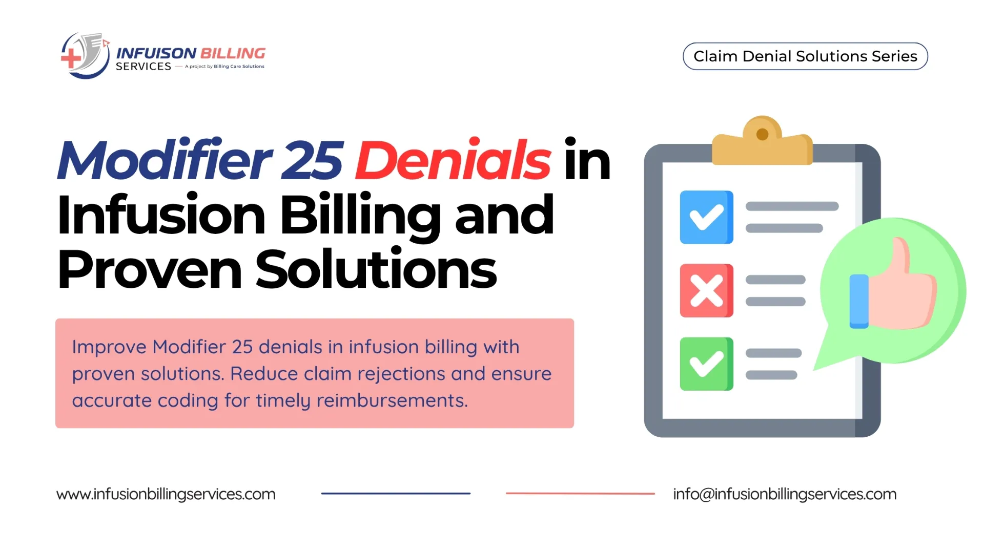 Modifier 25 Denials | Infusion Billing Services