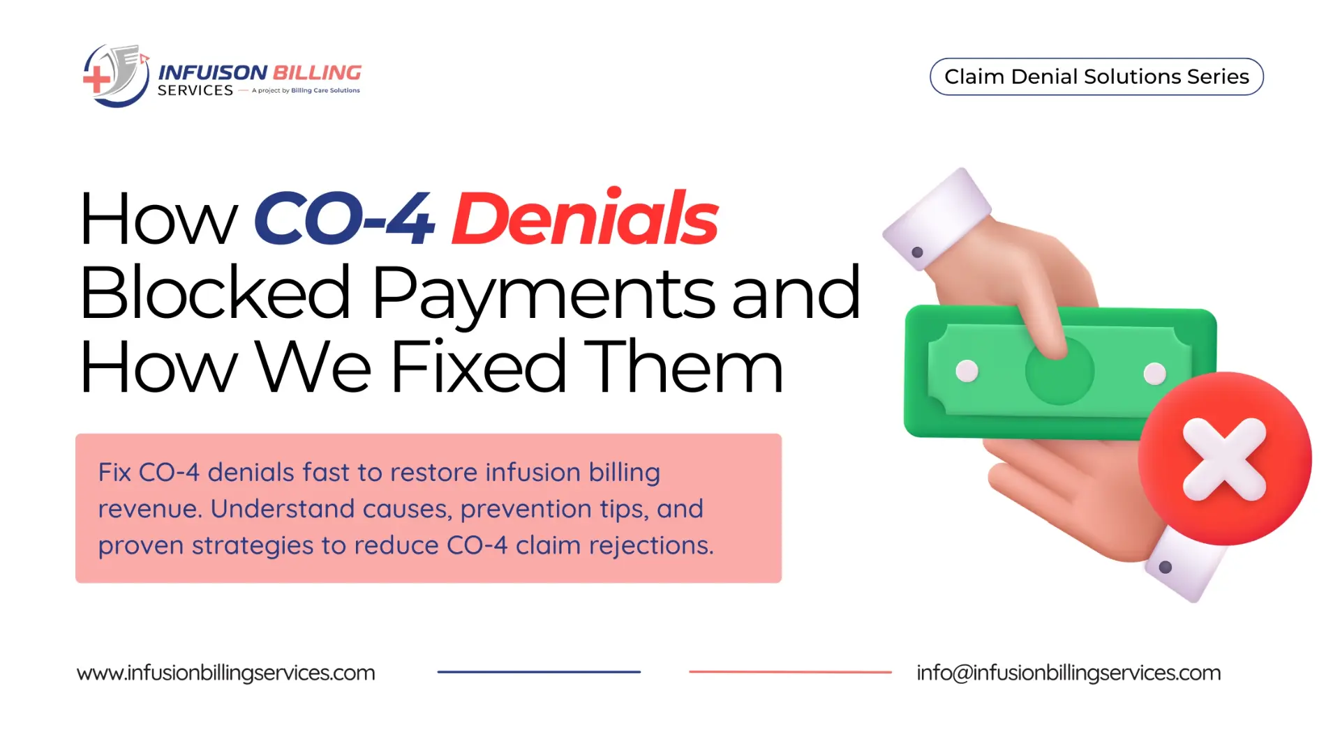 CO-4 denials fast to restore infusion billing revenue