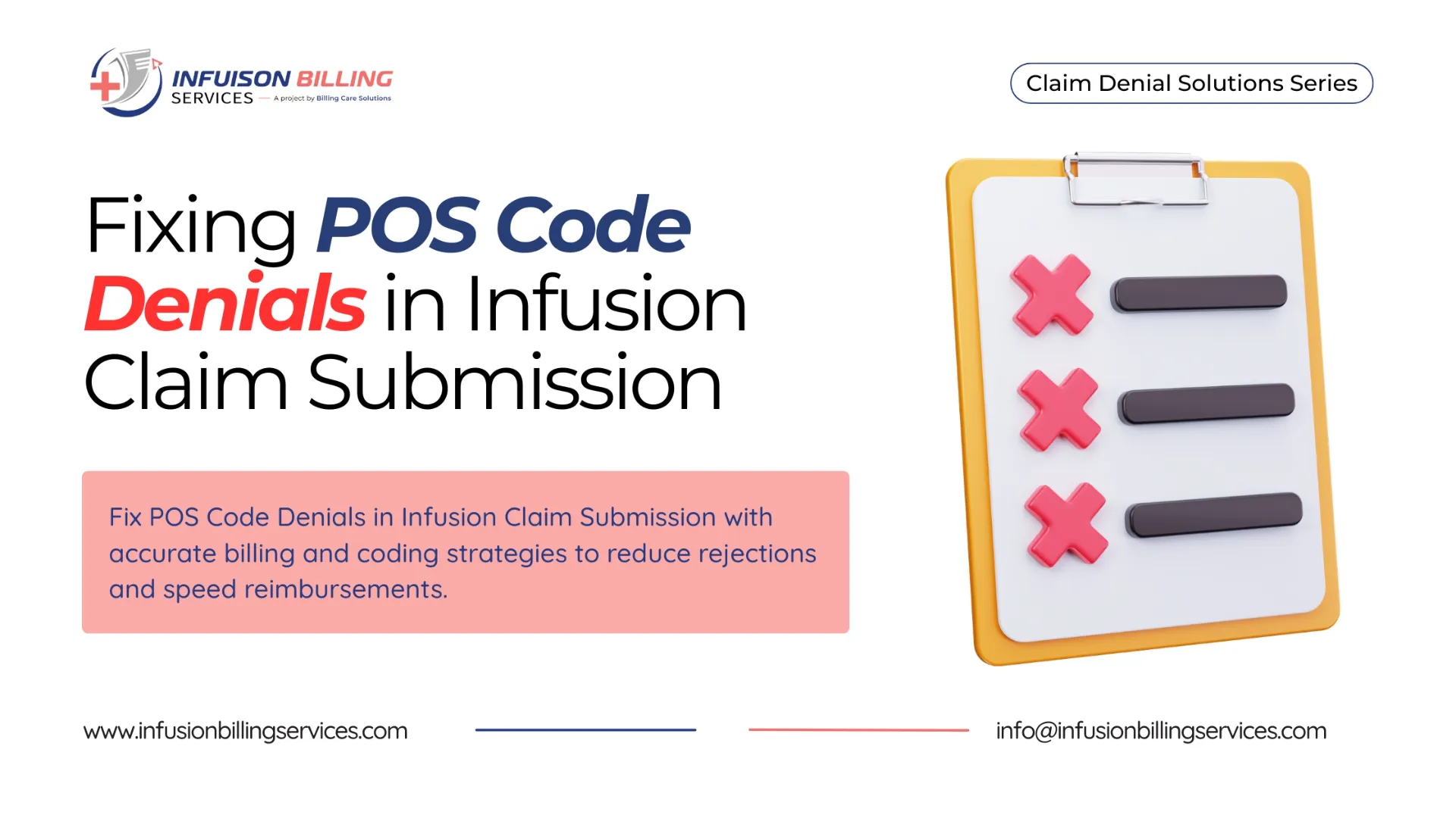 Easy POS Code Denials Fixes | Infusion Billing Services