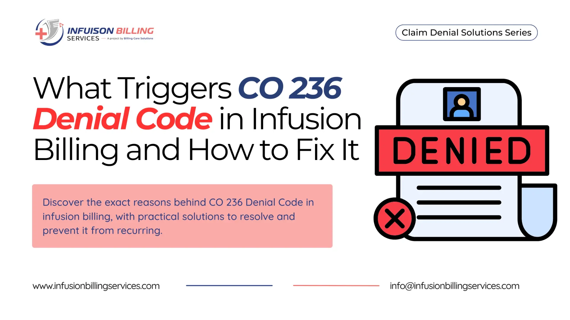 Fix CO 236 Denial Code | Infusion Billing Services