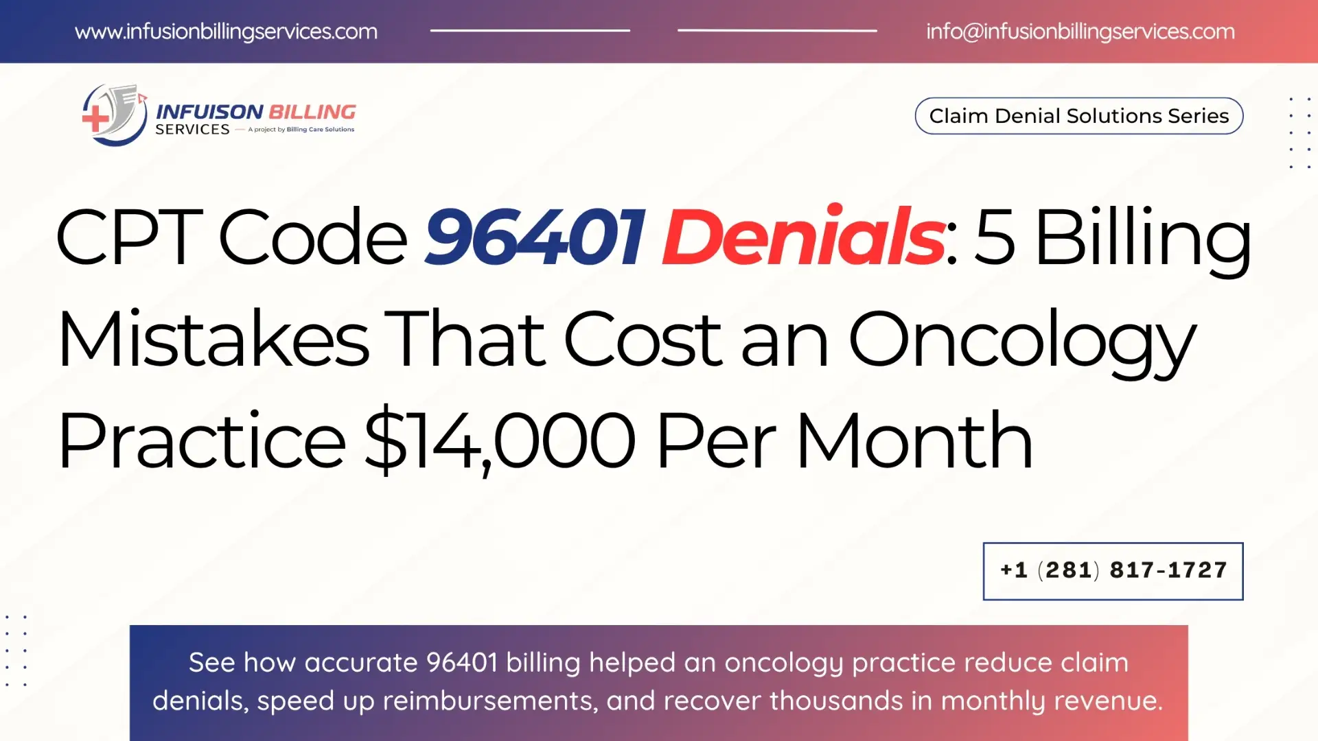 Expert 96401 Billing | Infusion Billing Services