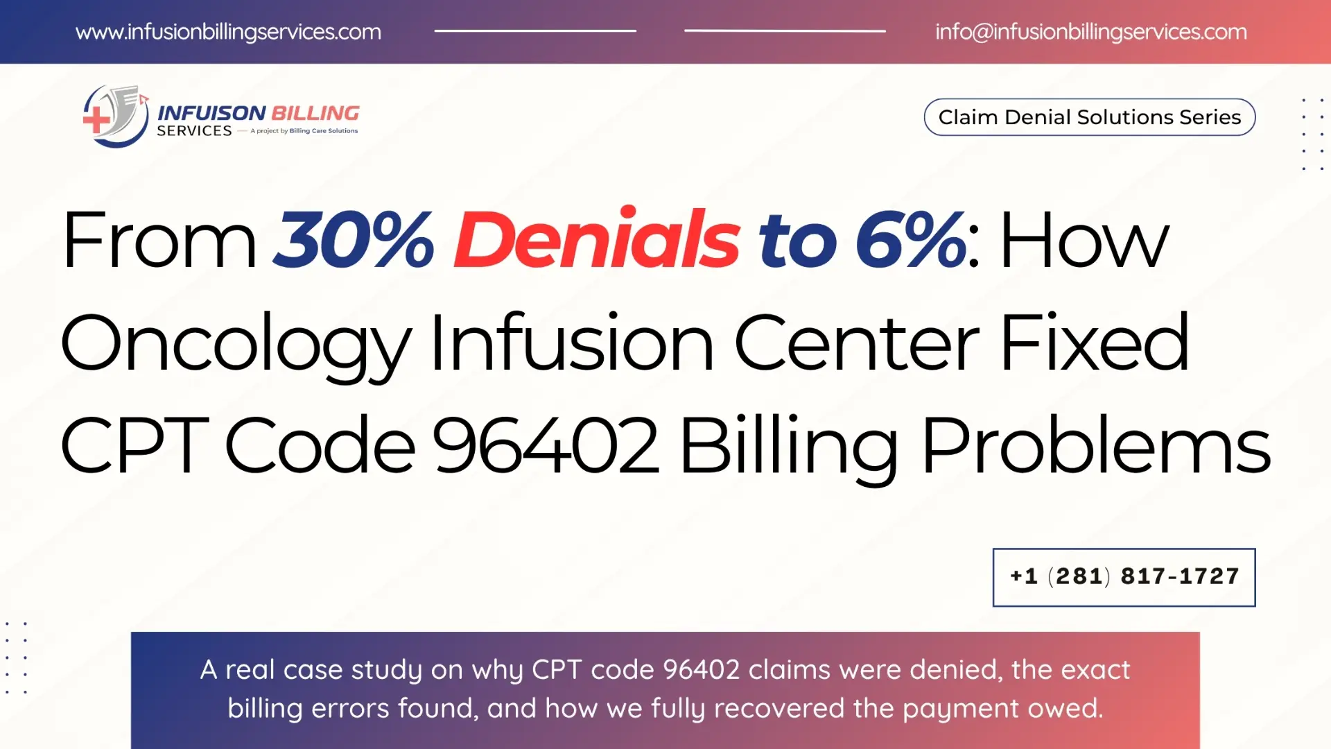 Exclusive CPT Code 96402 Case Study | Infusion Billing Services