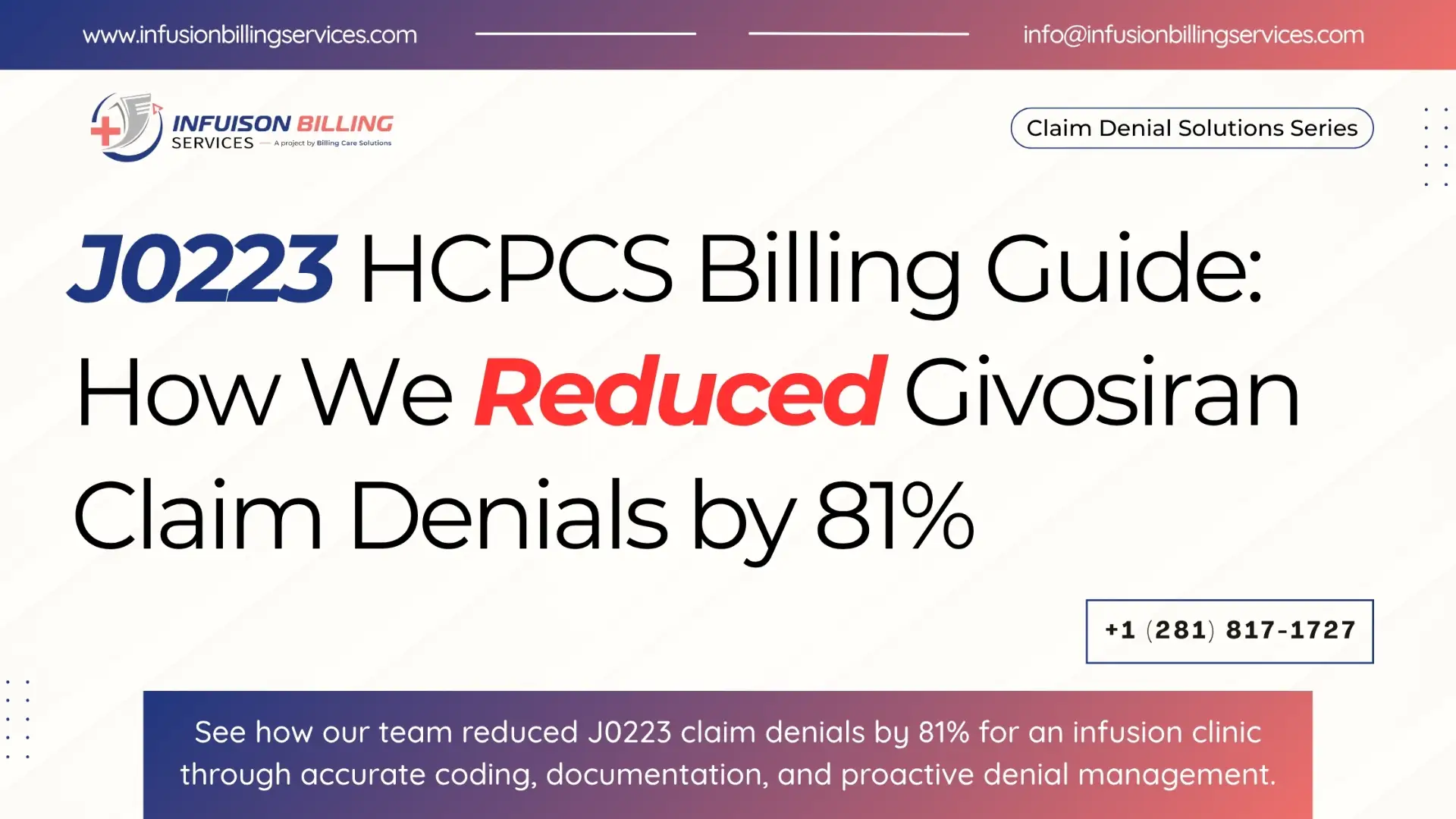 Expert J0223 Billing | Infusion Billing Services