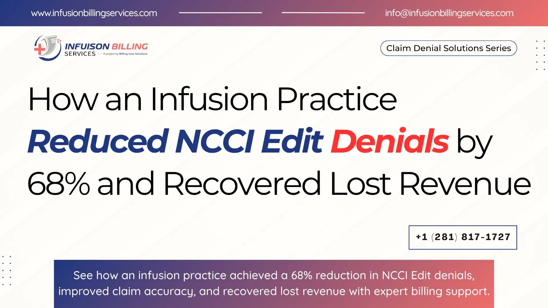 Proven NCCI Edit Solutions | Infusion Billing Services