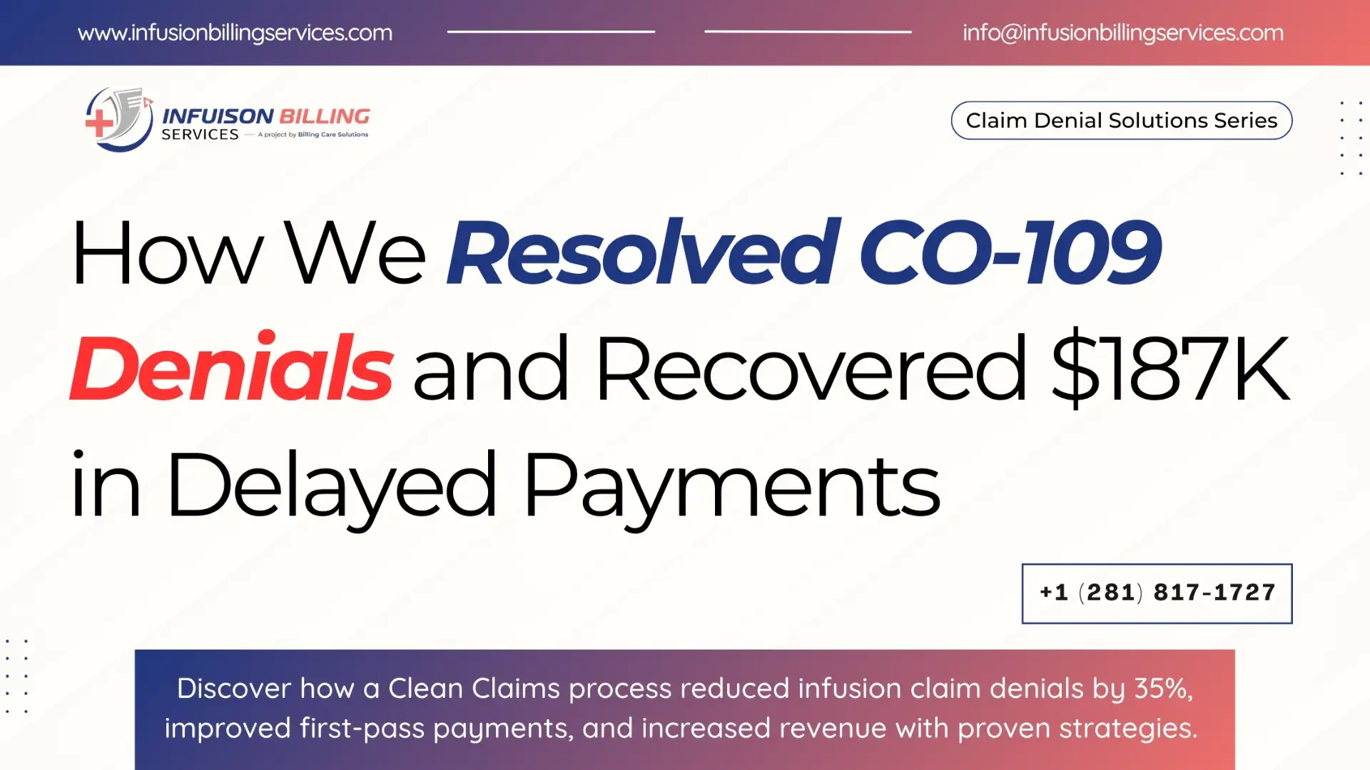 CO-109 Denial Code | Infusion Billing Services