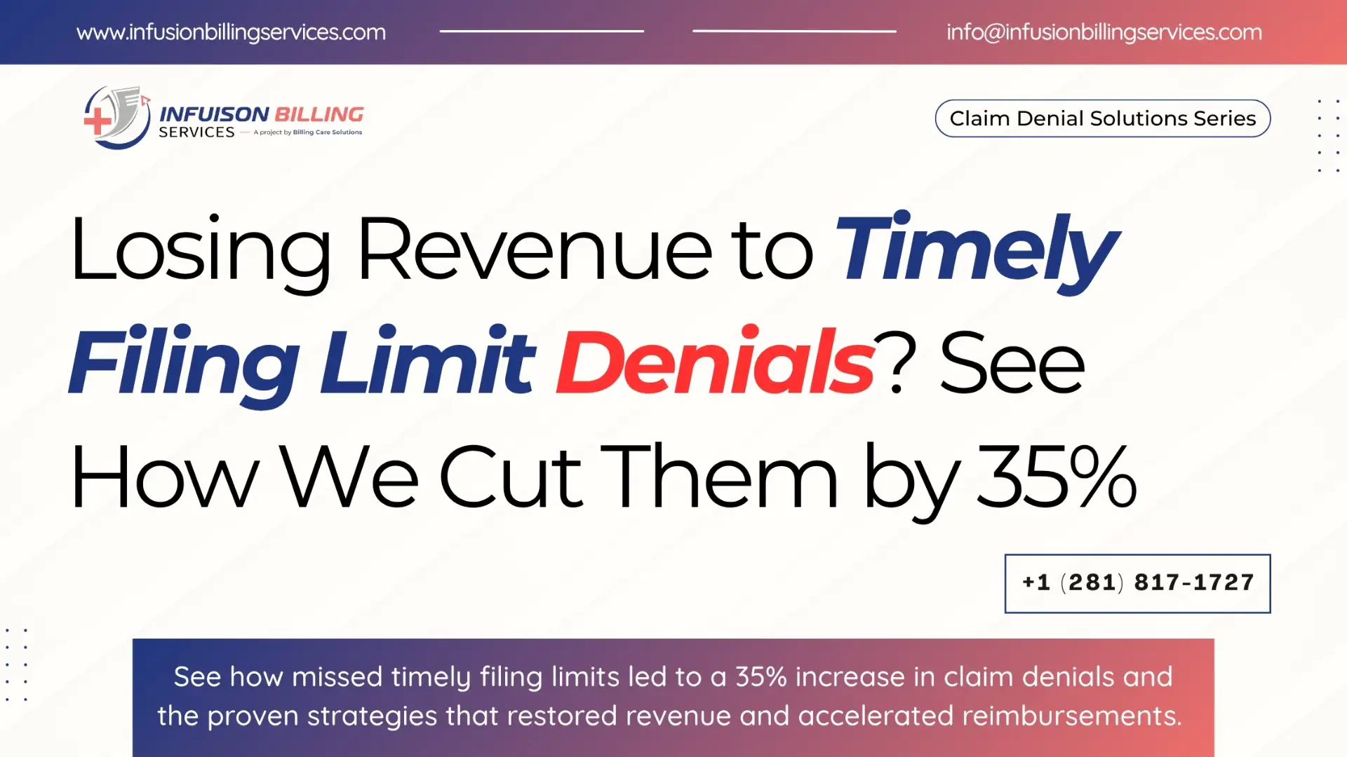 Costly Timely Filing Limit | Infusion Billing Services