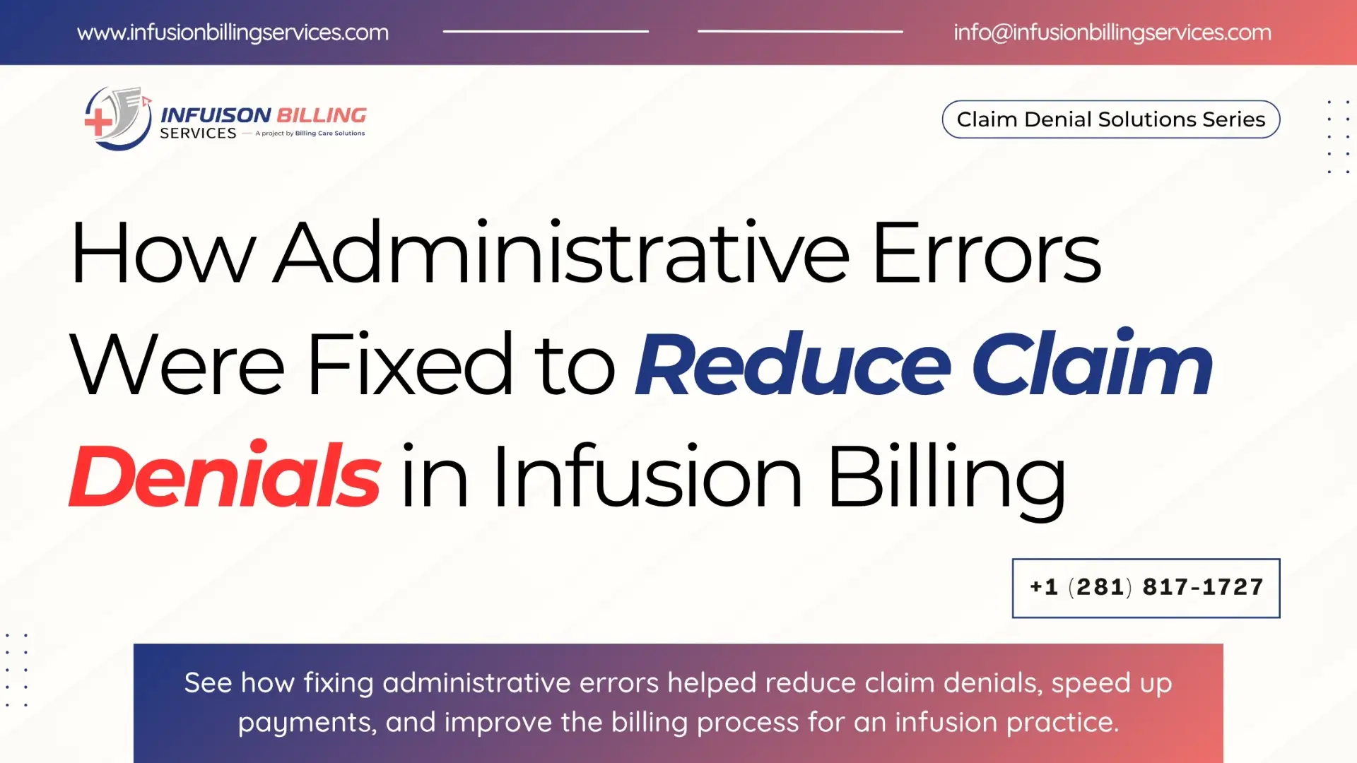 Proven Fixes to Reduce Claim Denials | infusion Billing Services