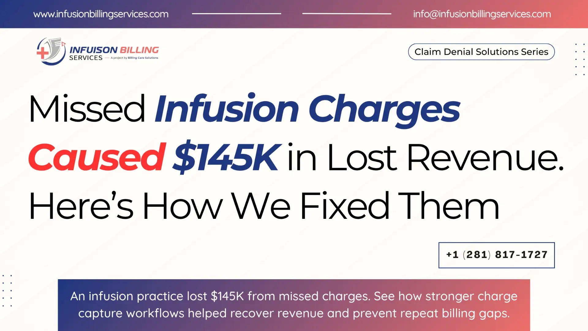 Better Charge Capture Recovered More Revenue | Infusion Billing Services