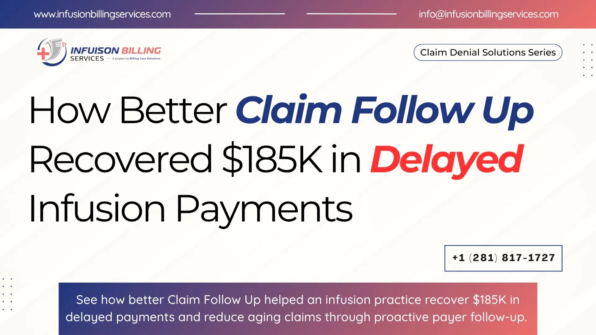 Proactive Claim Follow Up | Infusion Billing Services