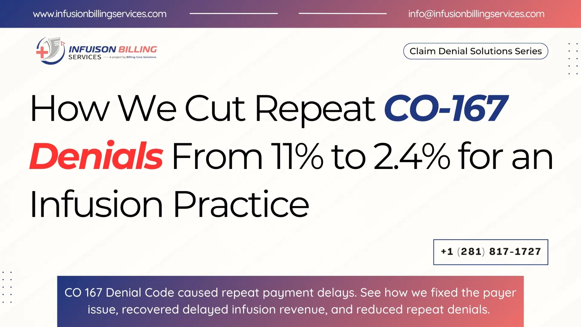 Powerful CO 167 Denial Code Fixes | Infusion Billing Services