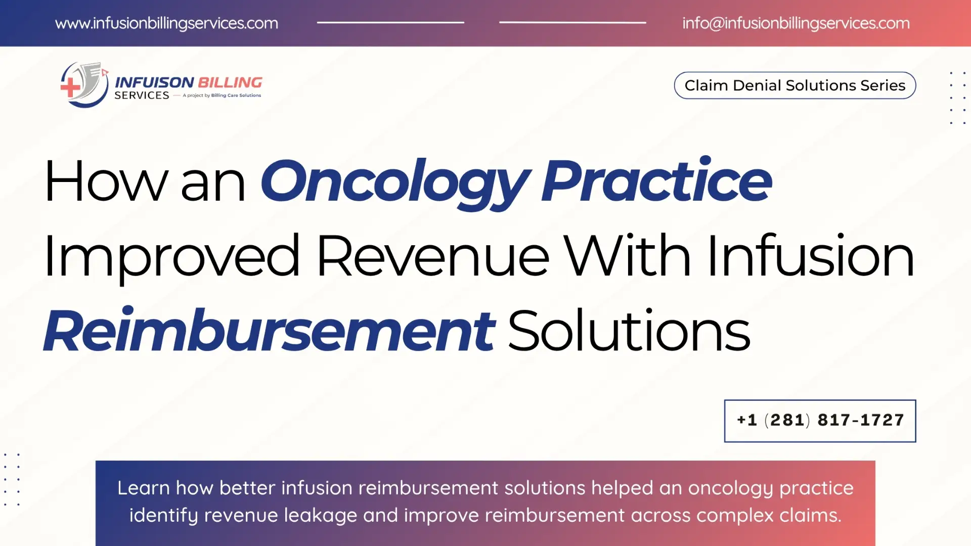Infusion Reimbursement Solutions | Infusion Billing Services