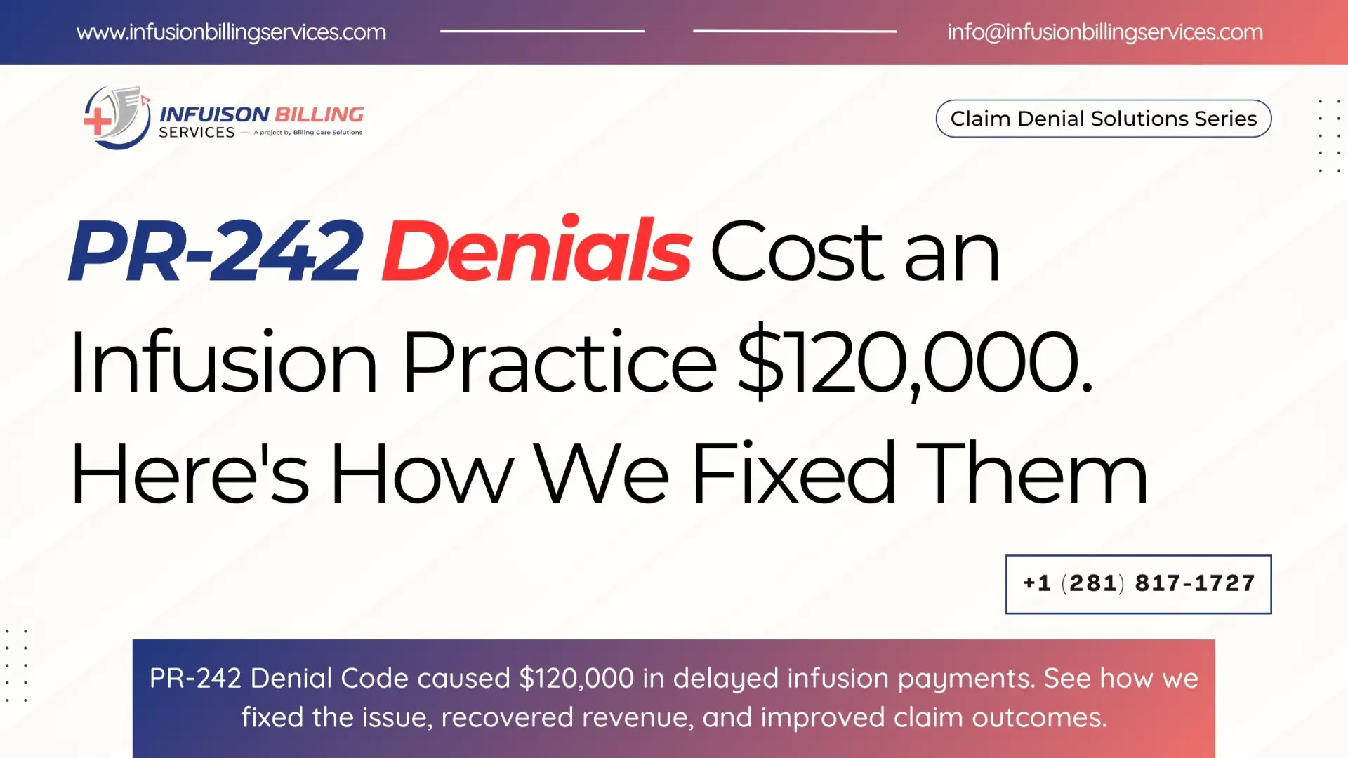 PR-242 Denial Code | Infusion Billing Services