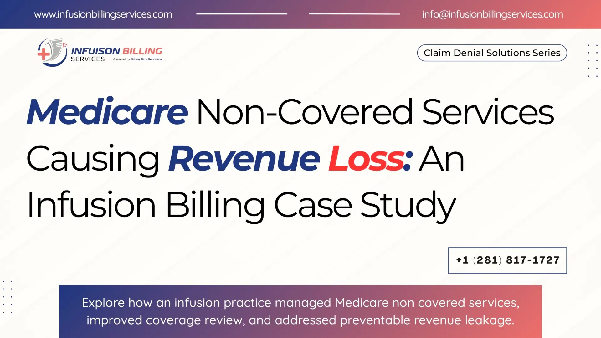 Medicare Non Covered Services Infusion Billing Services