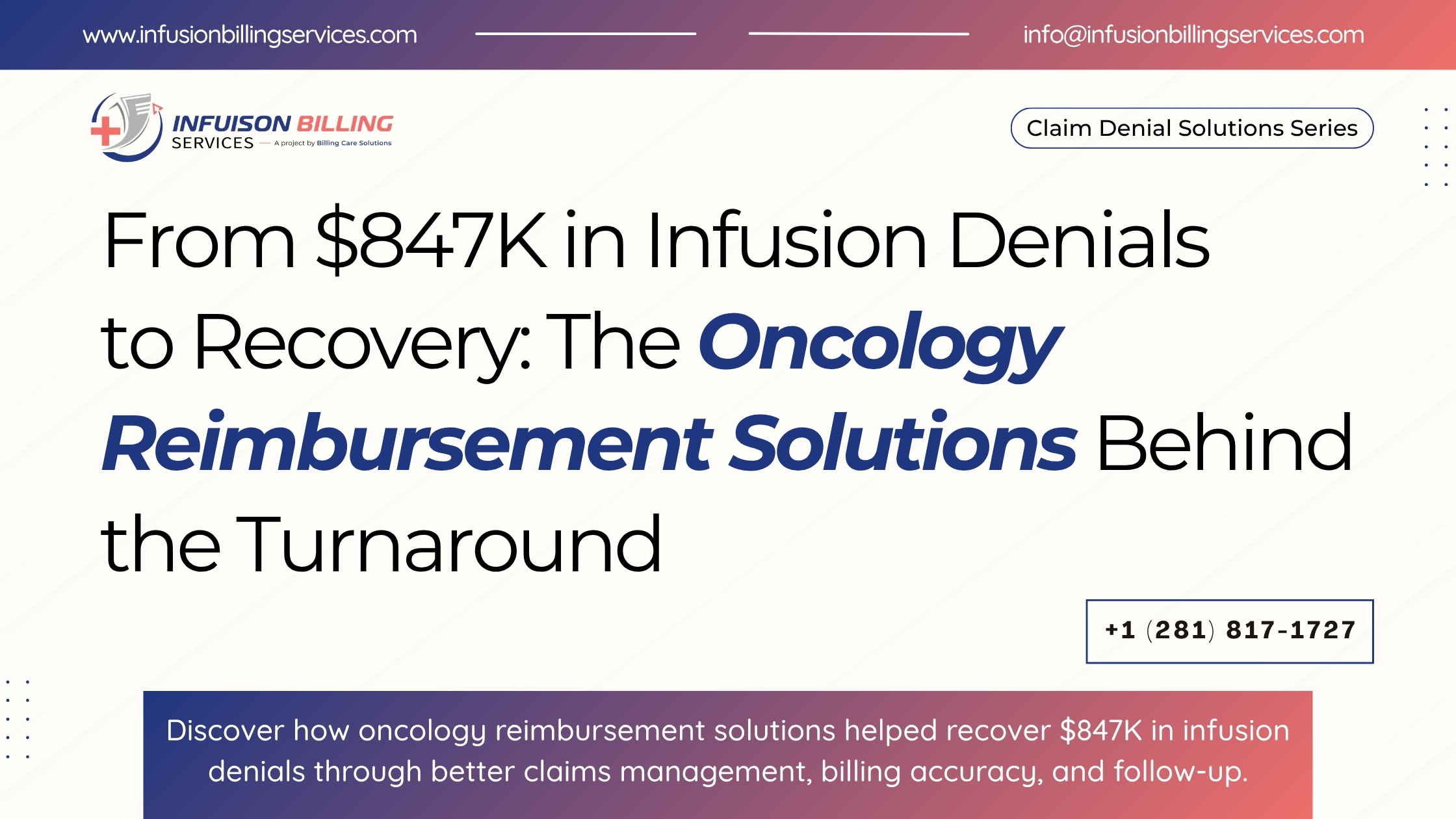 Best Oncology Reimbursement Solutions | Infusion Billing Services